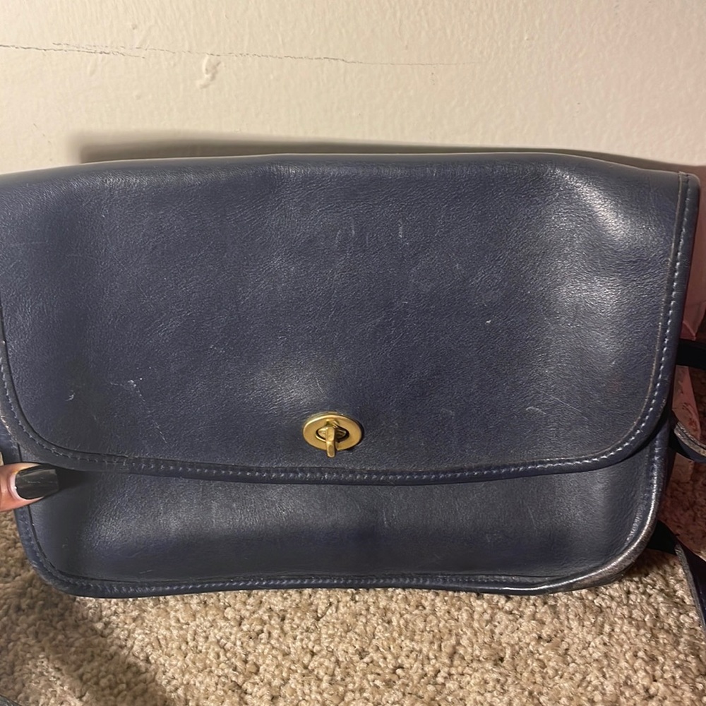 Coach bag navy blue